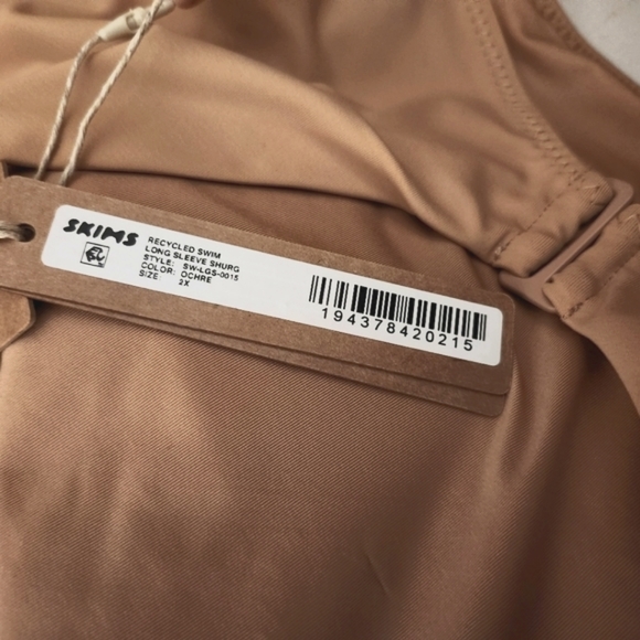 NWT SKIMS RECYCLED SWIM LONG SLEEVE SHRUG 2X Ochre - Picture 4 of 4
